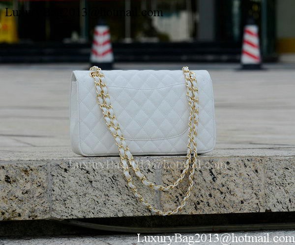 Chanel 2.55 Series Flap Bag White Cannage Pattern A1112 Gold Chanel 2.55 Series Flap Bag White Cannage Pattern A1112 Gold