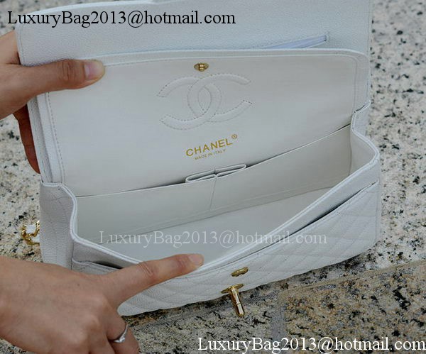 Chanel 2.55 Series Flap Bag White Cannage Pattern A1112 Gold Chanel 2.55 Series Flap Bag White Cannage Pattern A1112 Gold