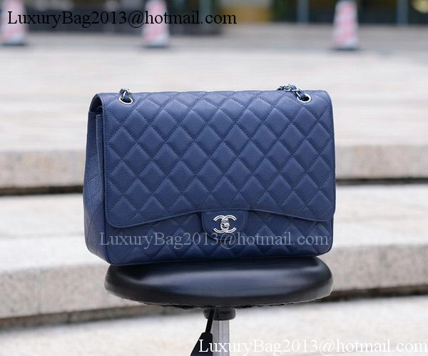 Chanel Maxi Quilted Classic Flap Bag Royal Cannage Pattern A58601 Silver Chanel Maxi Quilted Classic Flap Bag Royal Cannage Pattern A58601 Silver