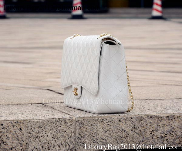 Chanel Maxi Quilted Classic Flap Bag White Cannage Pattern A58601 Gold Chanel Maxi Quilted Classic Flap Bag White Cannage Pattern A58601 Gold