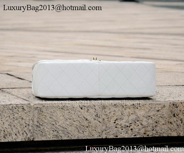 Chanel Maxi Quilted Classic Flap Bag White Cannage Pattern A58601 Gold Chanel Maxi Quilted Classic Flap Bag White Cannage Pattern A58601 Gold