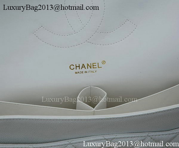 Chanel Maxi Quilted Classic Flap Bag White Cannage Pattern A58601 Gold Chanel Maxi Quilted Classic Flap Bag White Cannage Pattern A58601 Gold
