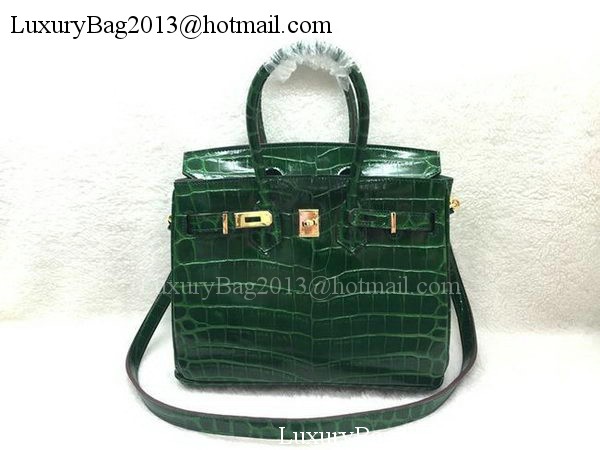 Hermes Birkin 25CM Tote Bag Croco Leather H25TCO Green Hermes Birkin 25CM Tote Bag Croco Leather H25TCO Green