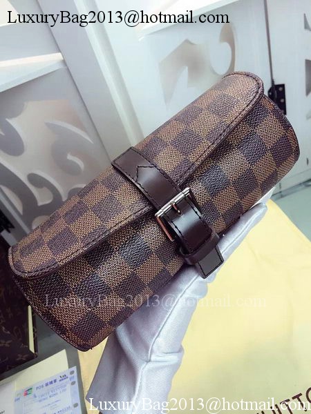Louis Vuitton Damier Ebene Canvas 3 WATCH CASE N41137 Louis Vuitton Damier Ebene Canvas 3 WATCH CASE N41137