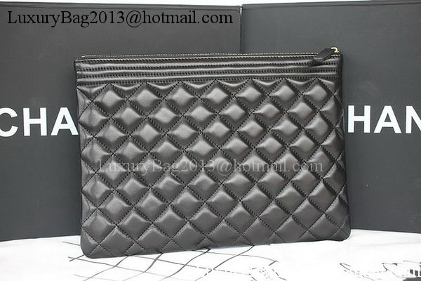 Boy Chanel Chevron Black Lambskin Leather Clutch A69253 Boy Chanel Chevron Black Lambskin Leather Clutch A69253