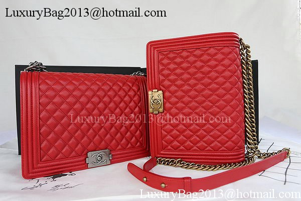 Boy Chanel Flap Shoulder Bag Original Cannage Pattern A67087 Red Boy Chanel Flap Shoulder Bag Original Cannage Pattern A67087 Red