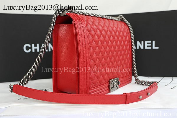 Boy Chanel Flap Shoulder Bag Original Cannage Pattern A67087 Red Boy Chanel Flap Shoulder Bag Original Cannage Pattern A67087 Red
