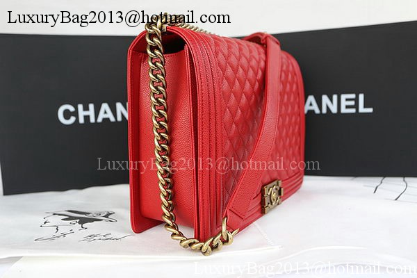 Boy Chanel Flap Shoulder Bag Original Cannage Pattern A67087 Red Boy Chanel Flap Shoulder Bag Original Cannage Pattern A67087 Red