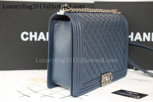 Boy Chanel Flap Shoulder Bag Original Cannage Pattern A67087 Royal