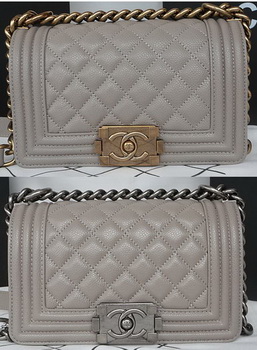 Boy Chanel mini Flap Bag Original Cannage Pattern A67085 Grey Boy Chanel mini Flap Bag Original Cannage Pattern A67085 Grey