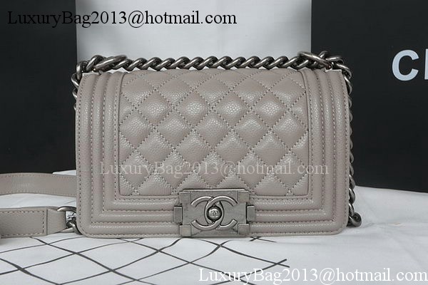 Boy Chanel mini Flap Bag Original Cannage Pattern A67085 Grey Boy Chanel mini Flap Bag Original Cannage Pattern A67085 Grey