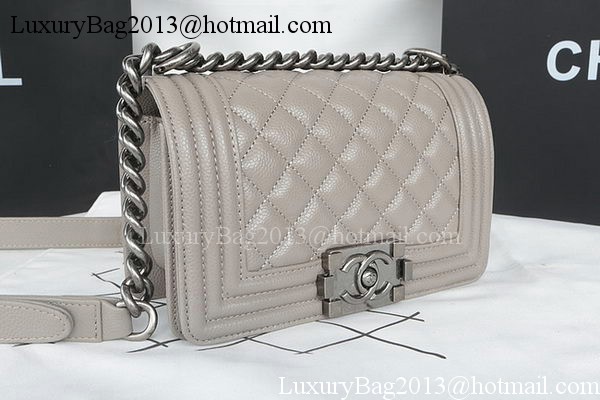 Boy Chanel mini Flap Bag Original Cannage Pattern A67085 Grey Boy Chanel mini Flap Bag Original Cannage Pattern A67085 Grey