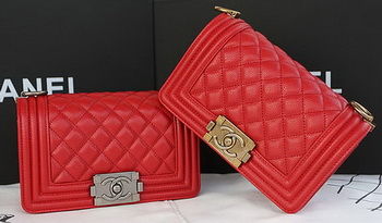 Boy Chanel mini Flap Bag Original Cannage Pattern A67085 Red Boy Chanel mini Flap Bag Original Cannage Pattern A67085 Red