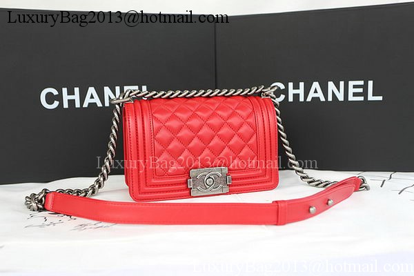 Boy Chanel mini Flap Bag Original Sheepskin A67085 Red Boy Chanel mini Flap Bag Original Sheepskin A67085 Red