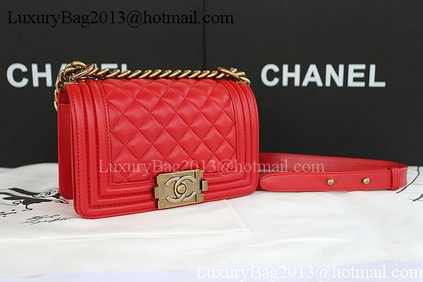 Boy Chanel mini Flap Bag Original Sheepskin A67085 Red Boy Chanel mini Flap Bag Original Sheepskin A67085 Red