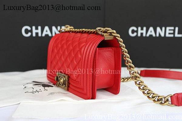 Boy Chanel mini Flap Bag Original Sheepskin A67085 Red Boy Chanel mini Flap Bag Original Sheepskin A67085 Red