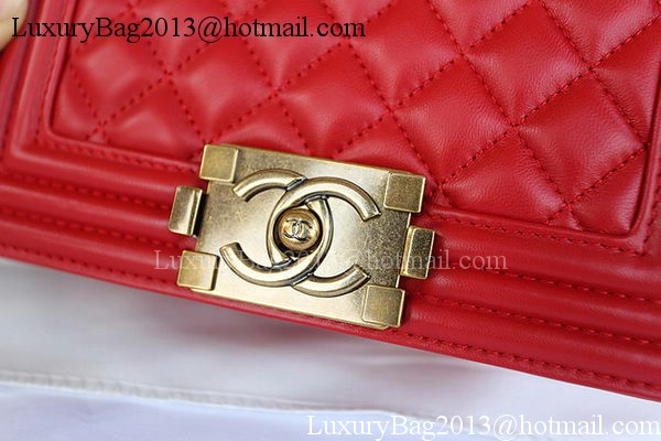Boy Chanel mini Flap Bag Original Sheepskin A67085 Red Boy Chanel mini Flap Bag Original Sheepskin A67085 Red