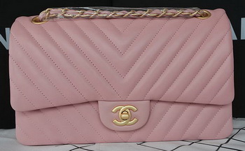 Chanel 2.55 Series Flap Bag Lambskin Chevron Leather A1112CF Pink Chanel 2.55 Series Flap Bag Lambskin Chevron Leather A1112CF Pink