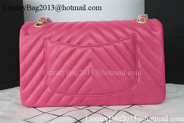 Chanel 2.55 Series Flap Bag Lambskin Chevron Leather A1112CF Rose Chanel 2.55 Series Flap Bag Lambskin Chevron Leather A1112CF Rose