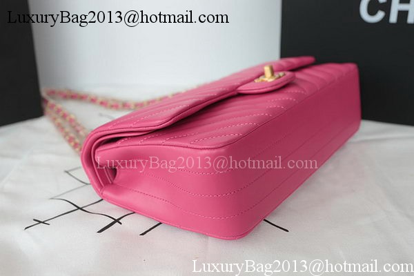 Chanel 2.55 Series Flap Bag Lambskin Chevron Leather A1112CF Rose Chanel 2.55 Series Flap Bag Lambskin Chevron Leather A1112CF Rose