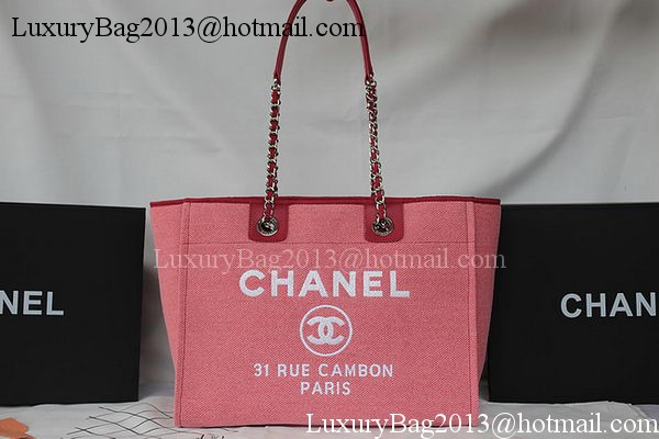 Chanel Medium Canvas Tote Shopping Bag A67001 Pink Chanel Medium Canvas Tote Shopping Bag A67001 Pink