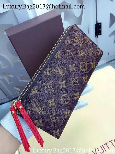 Louis Vuitton Monogram Canvas ADELE WALLET M61287 Red Louis Vuitton Monogram Canvas ADELE WALLET M61287 Red