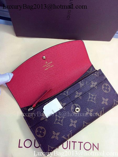 Louis Vuitton Monogram Canvas Emilie Wallet Rouge M60136 Red Louis Vuitton Monogram Canvas Emilie Wallet Rouge M60136 Red