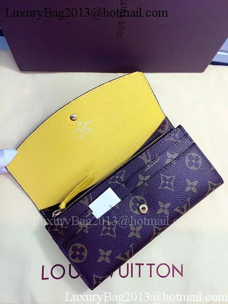 Louis Vuitton Monogram Canvas Emilie Wallet Rouge M60136 Yellow Louis Vuitton Monogram Canvas Emilie Wallet Rouge M60136 Yellow