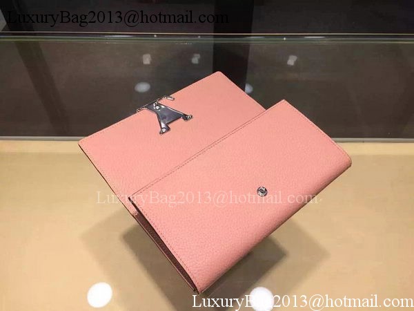 Louis Vuitton Litchi Leather LOUISE WALLET M60766 Pink Louis Vuitton Litchi Leather LOUISE WALLET M60766 Pink