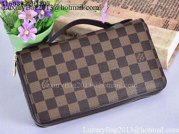 Louis Vuitton Damier Ebene Canvas ZIPPY XL WALLET N41503 Louis Vuitton Damier Ebene Canvas ZIPPY XL WALLET N41503
