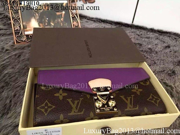 Louis Vuitton Monogram Canvas PALLAS WALLET M58414 Purple Louis Vuitton Monogram Canvas PALLAS WALLET M58414 Purple