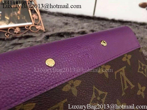 Louis Vuitton Monogram Canvas PALLAS WALLET M58414 Purple Louis Vuitton Monogram Canvas PALLAS WALLET M58414 Purple