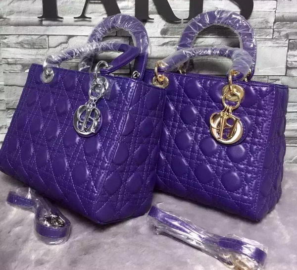 Dior Small Lady Dior Bag Sheepskin Leather CD6322 Violet
