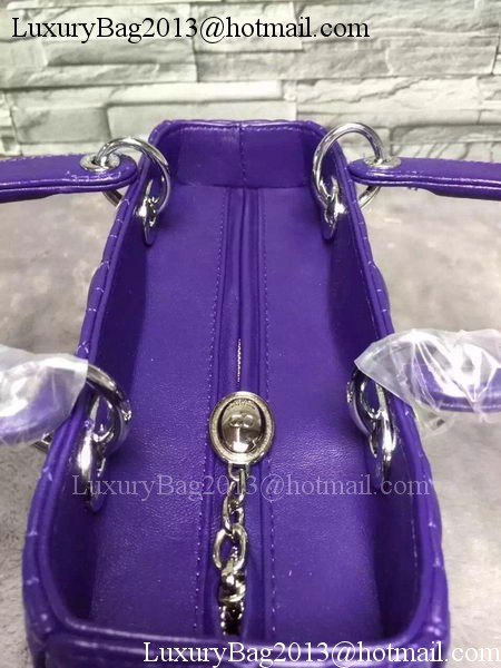 Dior Small Lady Dior Bag Sheepskin Leather CD6322 Violet Dior Small Lady Dior Bag Sheepskin Leather CD6322 Violet