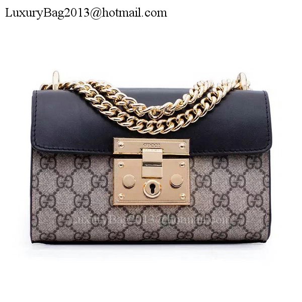 Gucci Padlock GG Supreme Shoulder Bags 409487 Black Gucci Padlock GG Supreme Shoulder Bags 409487 Black