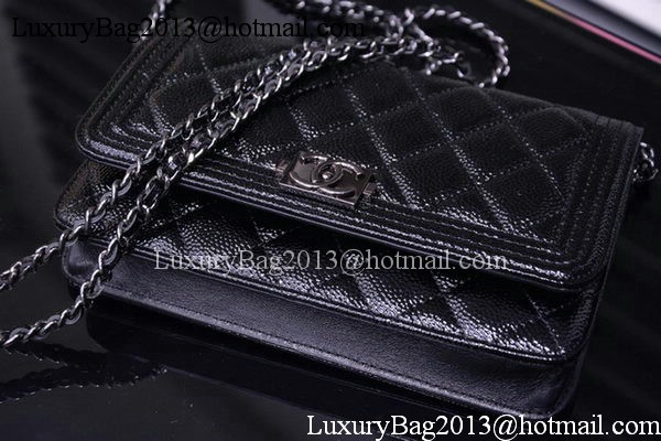 Boy Chanel mini Flap Bags Bright Cannage Pattern A33815 Black Boy Chanel mini Flap Bags Bright Cannage Pattern A33815 Black