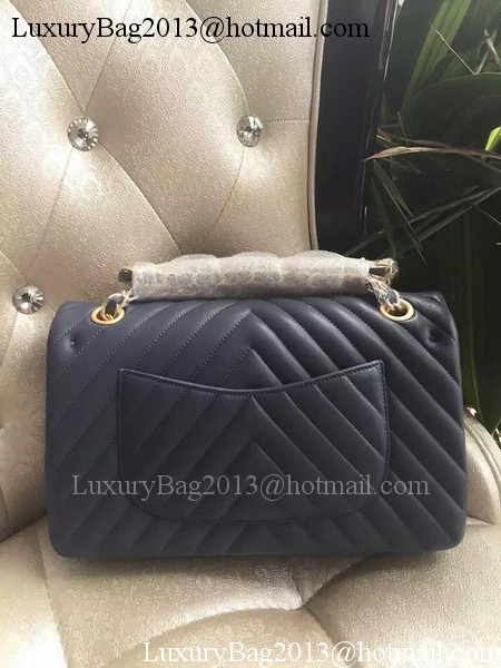Chanel 2.55 Series Flap Bag Lambskin Chevron Leather A1112CF Royal Chanel 2.55 Series Flap Bag Lambskin Chevron Leather A1112CF Royal