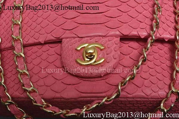 Chanel 2.55 Series Flap Bags Pink Original Python Leather A1112SA Gold Chanel 2.55 Series Flap Bags Pink Original Python Leather A1112SA Gold