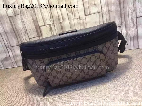 GUCCI GG Supreme Belt Bag 406372 Black GUCCI GG Supreme Belt Bag 406372 Black