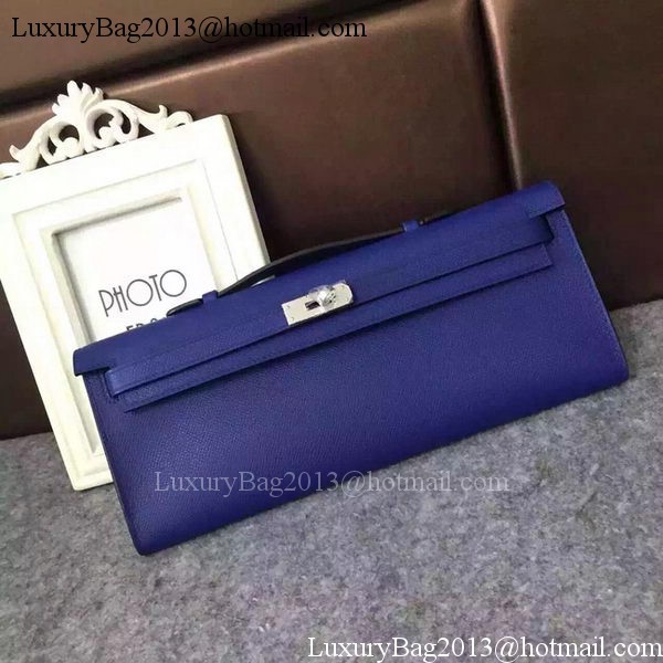 Hermes Kelly 31cm Clutch Epsom Leather KL31 Blue Hermes Kelly 31cm Clutch Epsom Leather KL31 Blue
