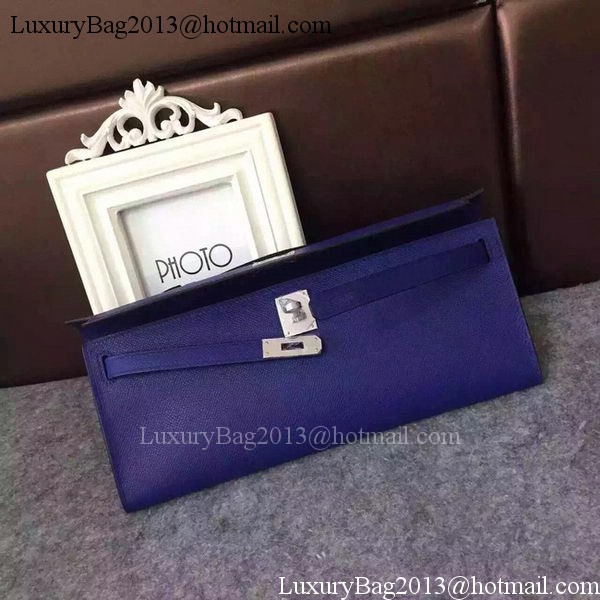 Hermes Kelly 31cm Clutch Epsom Leather KL31 Blue Hermes Kelly 31cm Clutch Epsom Leather KL31 Blue