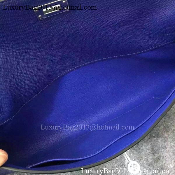Hermes Kelly 31cm Clutch Epsom Leather KL31 Blue Hermes Kelly 31cm Clutch Epsom Leather KL31 Blue