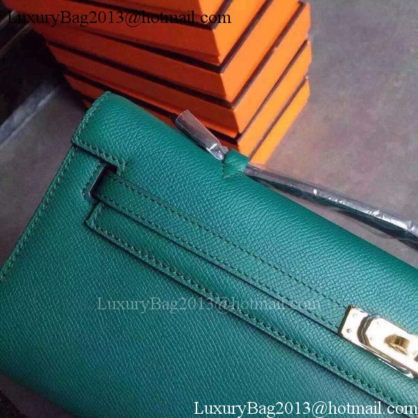 Hermes Kelly 31cm Clutch Epsom Leather KL31 Deep Green Hermes Kelly 31cm Clutch Epsom Leather KL31 Deep Green
