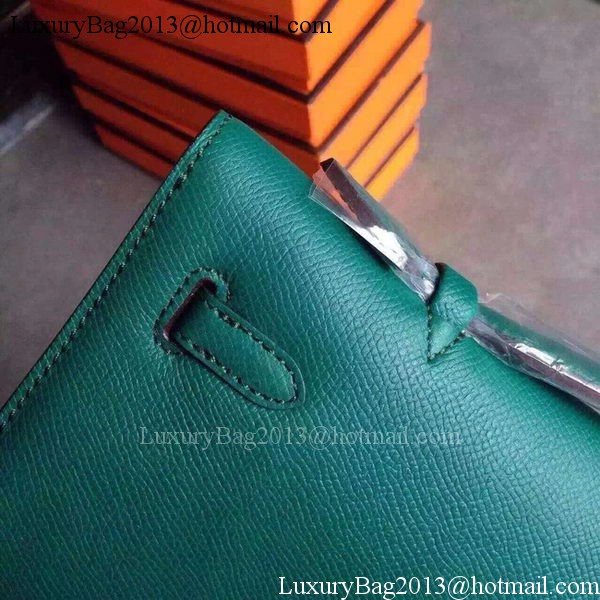 Hermes Kelly 31cm Clutch Epsom Leather KL31 Deep Green Hermes Kelly 31cm Clutch Epsom Leather KL31 Deep Green