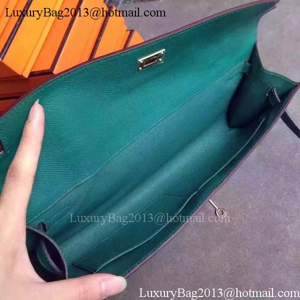 Hermes Kelly 31cm Clutch Epsom Leather KL31 Deep Green Hermes Kelly 31cm Clutch Epsom Leather KL31 Deep Green