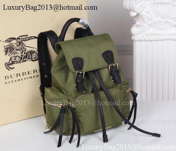 Burberry Backpack Fabric BU40166 Green Burberry Backpack Fabric BU40166 Green