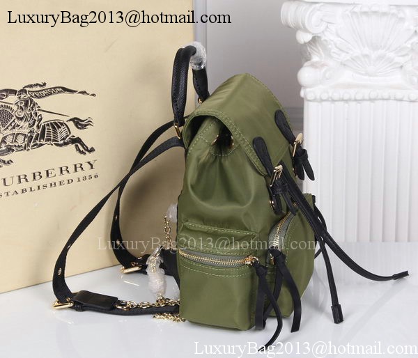 Burberry Backpack Fabric BU40166 Green Burberry Backpack Fabric BU40166 Green