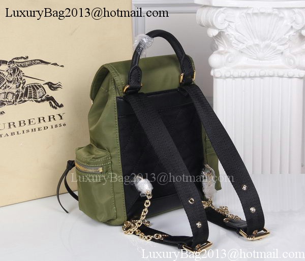 Burberry Backpack Fabric BU40166 Green Burberry Backpack Fabric BU40166 Green