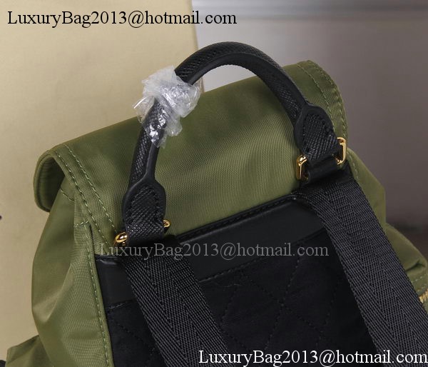 Burberry Backpack Fabric BU40166 Green Burberry Backpack Fabric BU40166 Green