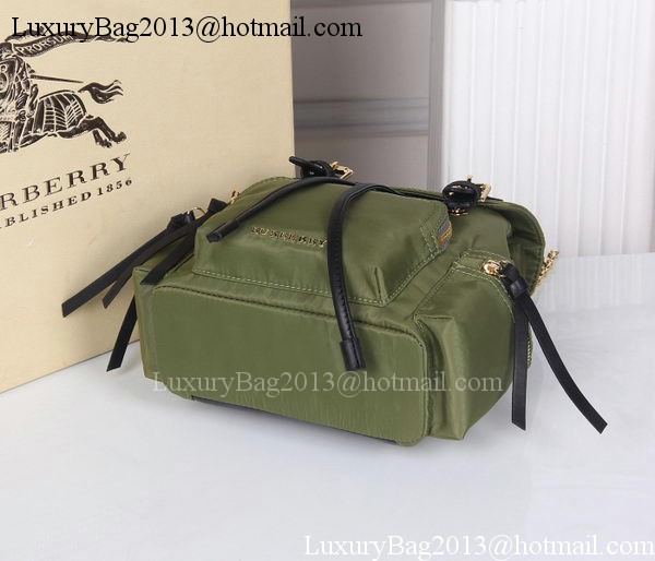 Burberry Backpack Fabric BU40166 Green Burberry Backpack Fabric BU40166 Green